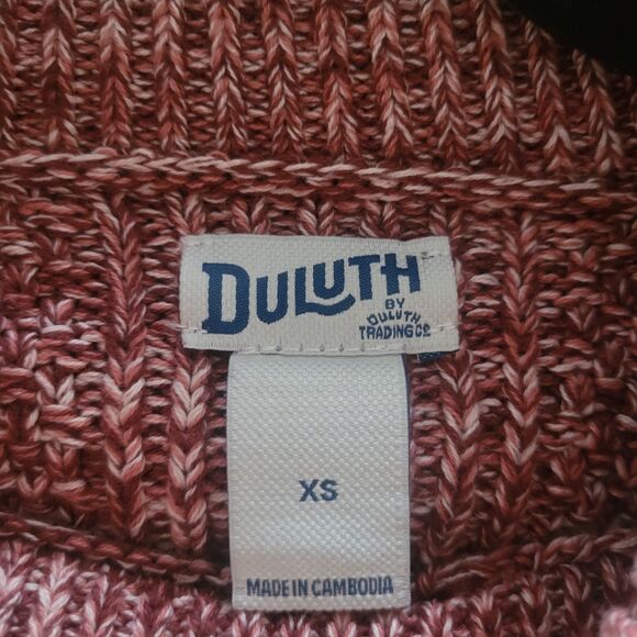 Duluth Trading Co Womens Cowl Neck I7Sweater XSMALL Cotton Blend Pockets Outdoor - Picture 3 of 7